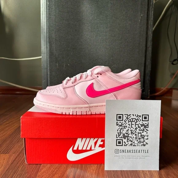 Nike Dunk Low Nike Box Qr Code Nike Dunk Low Triple Pink (GS) Size